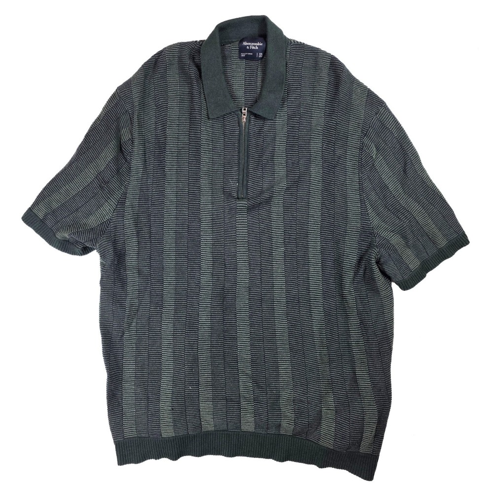 Abercrombie & Fitch Green Sweater 1/4 Zip Men's Size 2XL
